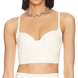 Nbd NBD Leeli Latex Crop Top in Ivory size M..